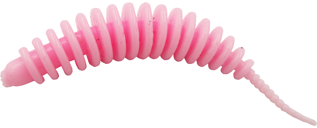 Pro Baits, Kunstköder Feinripp; Farbe: Rosa; Geschmack: Bubble Gum